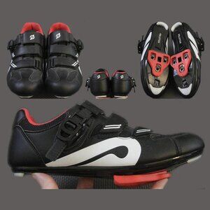 Peloton Bike Cleats Women’s Size US 8 EUR 39, Black/Red